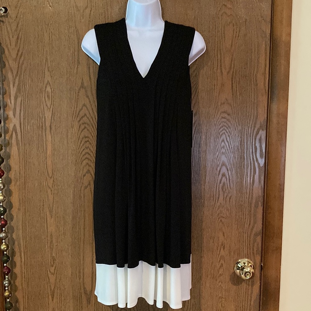 Black & White Sleeveless Dress